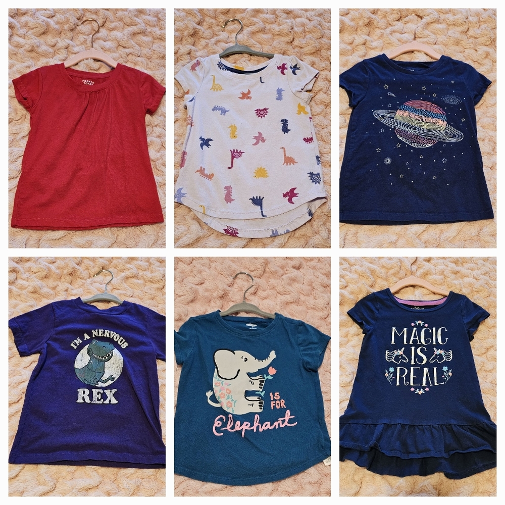 3T Girl Toddler Short Sleeve Top Lot